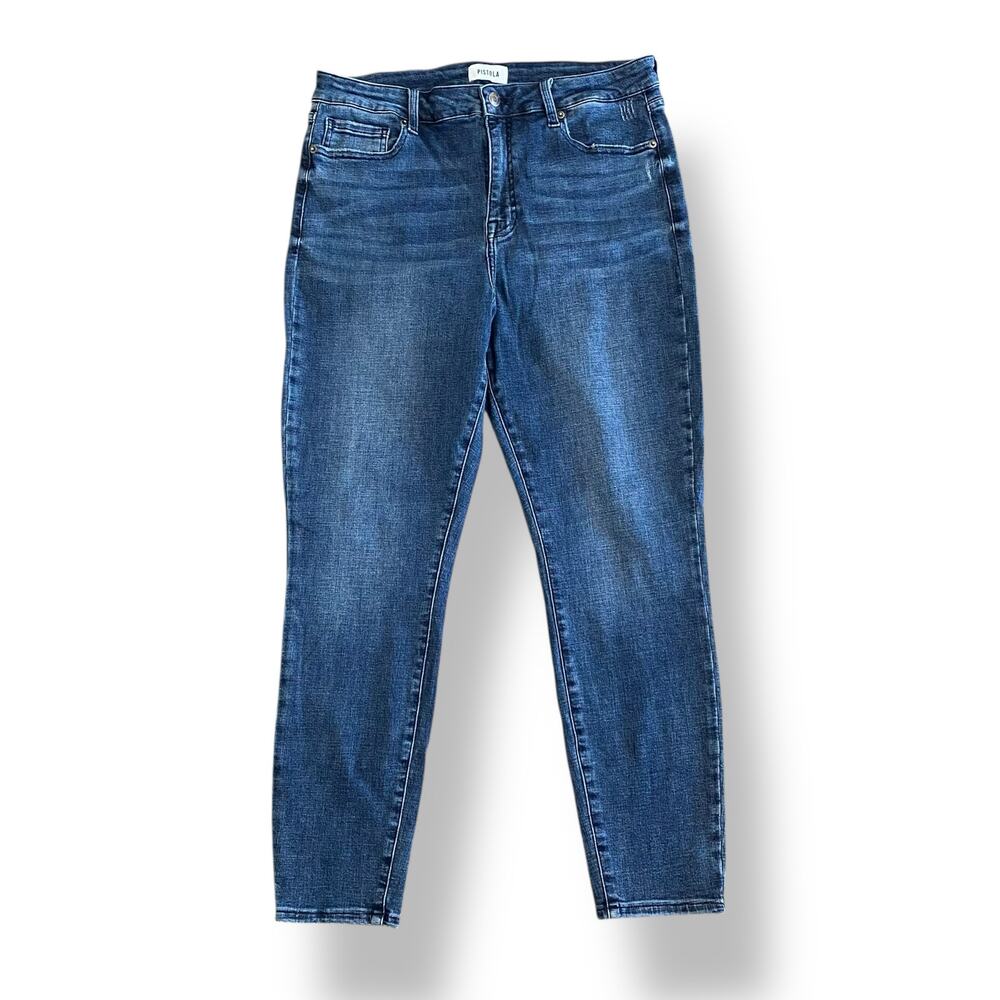 Pistola High Rise Skinny‎ Mom Jeans Womens Size 32 Blue Casual Minimalist